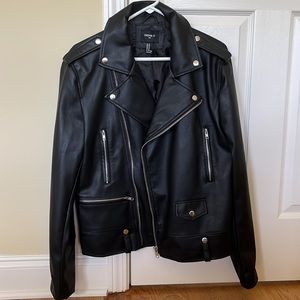 Black leather jacket